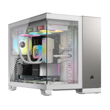 Boitier Mini Tour Micro ATX Corsair 2500X avec panneaux vitrés (Blanc/Argent)