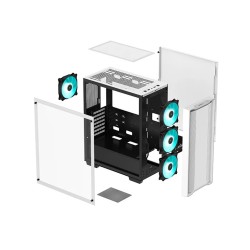 Boitier Moyen Tour ATX DeepCool CC560 V2 RGB avec panneau vitré (Blanc)