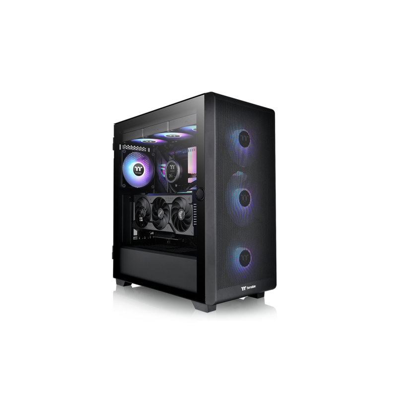 Boitier Moyen Tour E-ATX Thermaltake S250 TG RGB avec panneau vitré (Noir)