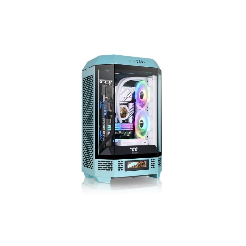 Boitier Mini Tour Micro ATX Thermaltake The Tower 300 avec panneaux vitrés (Bleu)