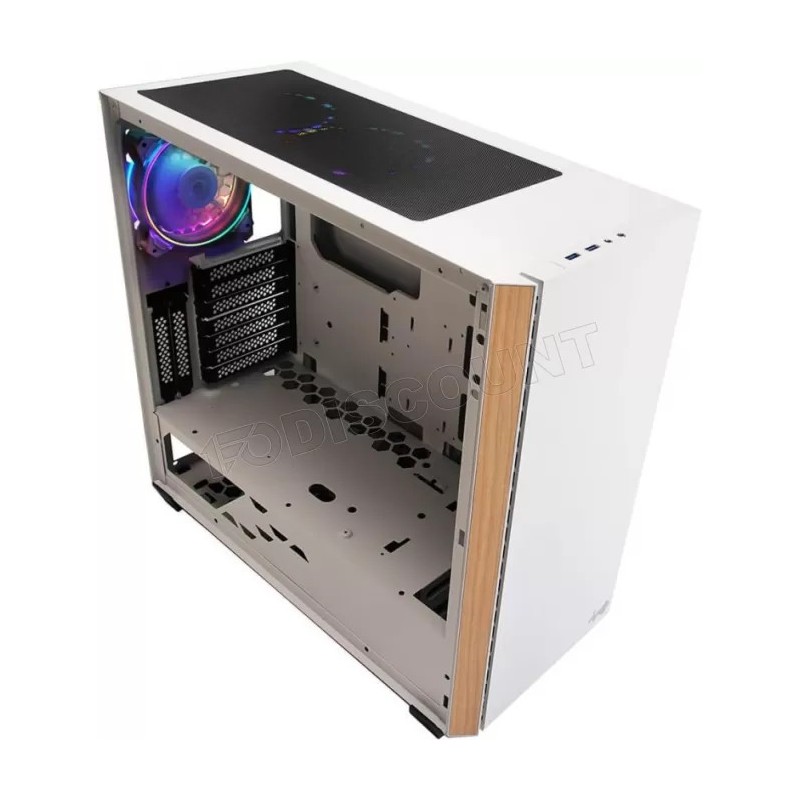 Boitier Moyen Tour E-ATX InWin 216 RGB avec panneau vitré + alimentation 750W (Blanc)