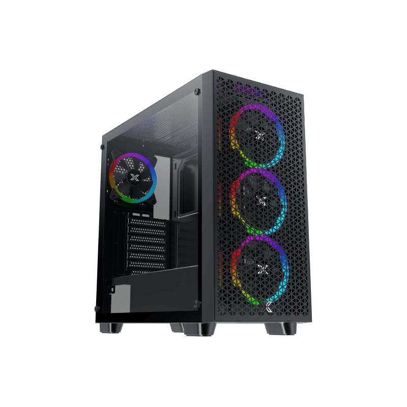 Boitier Moyen Tour E-ATX Xigmatek Gaming G Pro avec panneau vitré (Noir)