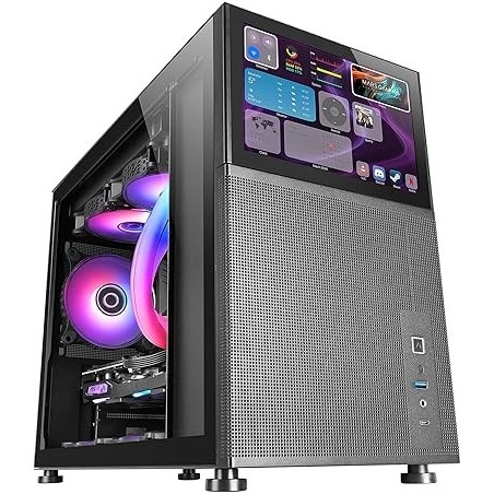 Boitier Mini Tour Micro ATX Mars Gaming MC-LCD avec panneau vitré (Noir)