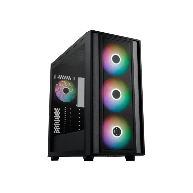 Boitier Moyen Tour ATX Cooler Master MasterBox 600 RGB avec panneau vitré (Blanc)