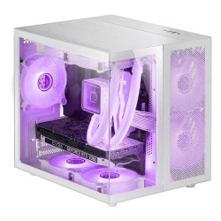 Boitier Mini Tour Micro ATX Mars Gaming MC-Nova avec panneaux vitrés (Blanc)