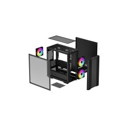 Boitier Mini Tour Micro ATX DeepCool CC360 RGB avec panneau vitré (Noir)