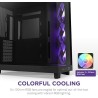 Boitier Moyen Tour ATX NZXT H6 Flow RGB avec panneaux vitrés (Noir)