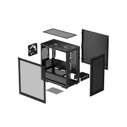 Boitier Mini Tour Micro ATX DeepCool CH370 avec panneau vitré (Noir)