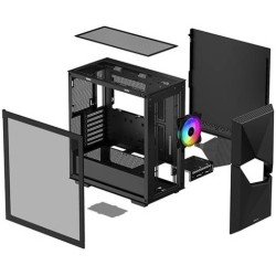 Boitier Moyen Tour ATX DeepCool Cyclops RGB avec panneau vitré (Noir)