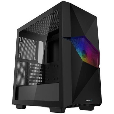 Boitier Moyen Tour ATX DeepCool Cyclops RGB avec panneau vitré (Noir)