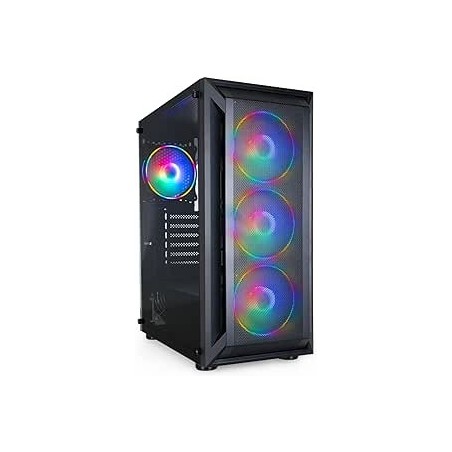 Boitier Moyen Tour ATX TooQ Ragnärok TQGCC101-B RGB avec panneau vitré (Noir)