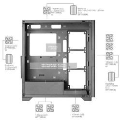 Boitier Grand Tour E-ATX Mars Gaming MC-XP avec panneau vitré (Noir)