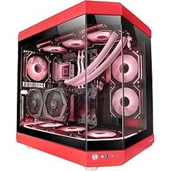 Boitier Moyen Tour ATX Mars Gaming MC-3T RGB avec panneaux vitrés (Rouge)