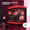 Boitier Moyen Tour ATX Mars Gaming MC-3T RGB avec panneaux vitrés (Rouge)