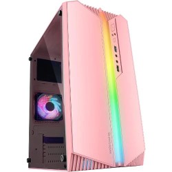 Boitier Mini Tour Micro ATX Mars Gaming MC-S1 RGB avec panneau vitré (Rose)