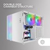 Boitier Mini Tour Micro ATX Mars Gaming MC-400 RGB avec panneau vitré (Blanc)