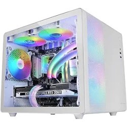 Boitier Mini Tour Micro ATX Mars Gaming MC-400 RGB avec panneau vitré (Blanc)