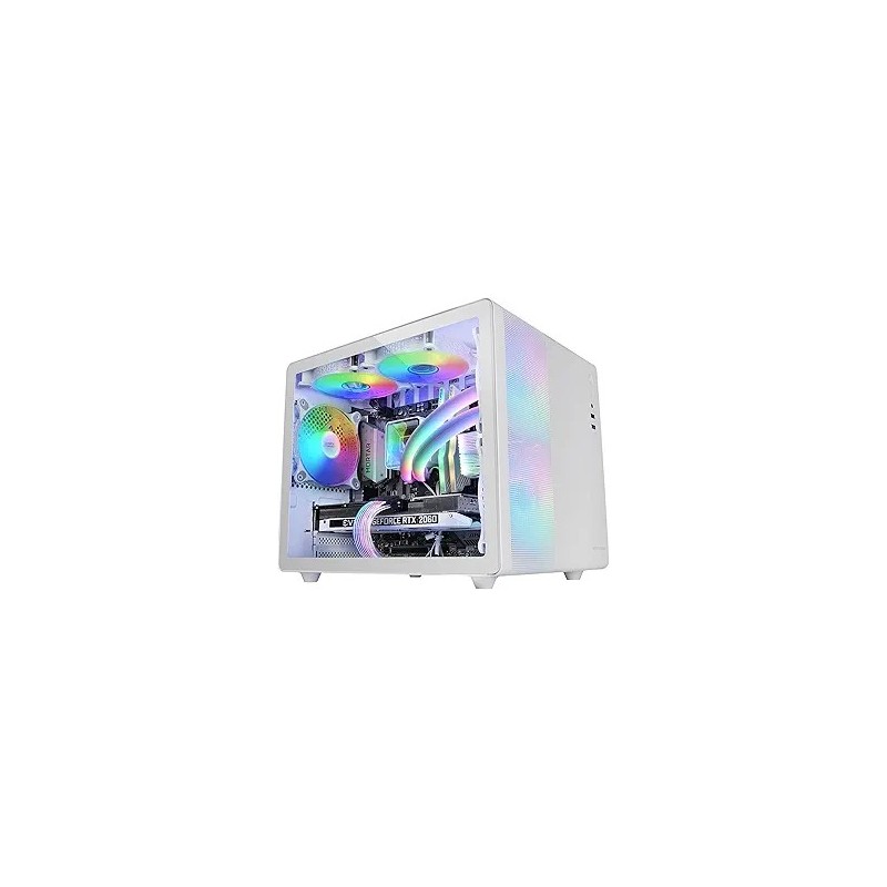 Boitier Mini Tour Micro ATX Mars Gaming MC-400 RGB avec panneau vitré (Blanc)