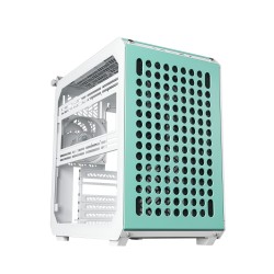 Boitier Moyen Tour ATX Cooler Master Qube 500 Flatpack avec panneau vitré (Rose/Vert/Blanc)