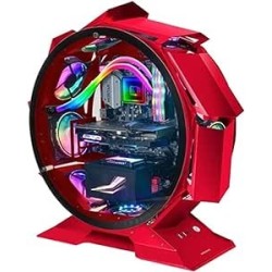 Boitier Mini Tour Micro ATX Mars Gaming MC-Orb avec panneaux vitrés (Rouge)