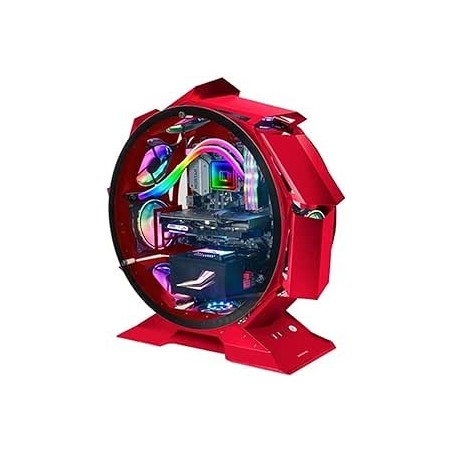 Boitier Mini Tour Micro ATX Mars Gaming MC-Orb avec panneaux vitrés (Rouge)