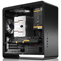 Boitier Mini Tour Micro-ATX Jonsbo UMX3 avec panneau vitré (Noir)