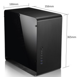 Boitier Mini Tour Micro-ATX Jonsbo UMX3 avec panneau vitré (Noir)