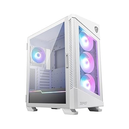 Boitier Moyen Tour ATX MSI MPG Velox 100R RGB avec panneaux vitrés (Blanc)