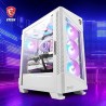 Boitier Moyen Tour ATX MSI MPG Velox 100R RGB avec panneaux vitrés (Blanc)