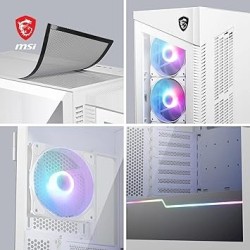 Boitier Moyen Tour ATX MSI MPG Velox 100R RGB avec panneaux vitrés (Blanc)