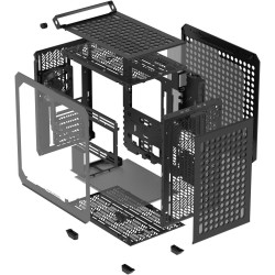 Boitier Moyen Tour E-ATX Cooler Master Qube 500 Flatpack avec panneau vitré (Noir)