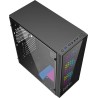 Boitier Mini Tour Micro ATX Gembird Fornac 200 RGB avec panneaux vitrés (Noir)