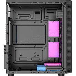 Boitier Mini Tour Micro ATX Gembird Fornac 200 RGB avec panneaux vitrés (Noir)