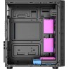 Boitier Mini Tour Micro ATX Gembird Fornac 200 RGB avec panneaux vitrés (Noir)