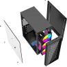 Boitier Mini Tour Micro ATX Gembird Fornac 200 RGB avec panneaux vitrés (Noir)