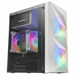 Boitier Mini Tour Micro ATX Mars Gaming MC-Me RGB avec panneau vitré (Blanc)