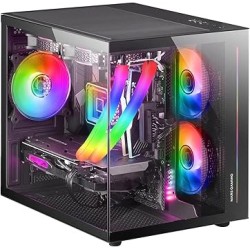 Boitier Mini Tour Micro ATX Mars Gaming MC-Me RGB avec panneau vitré (Noir)