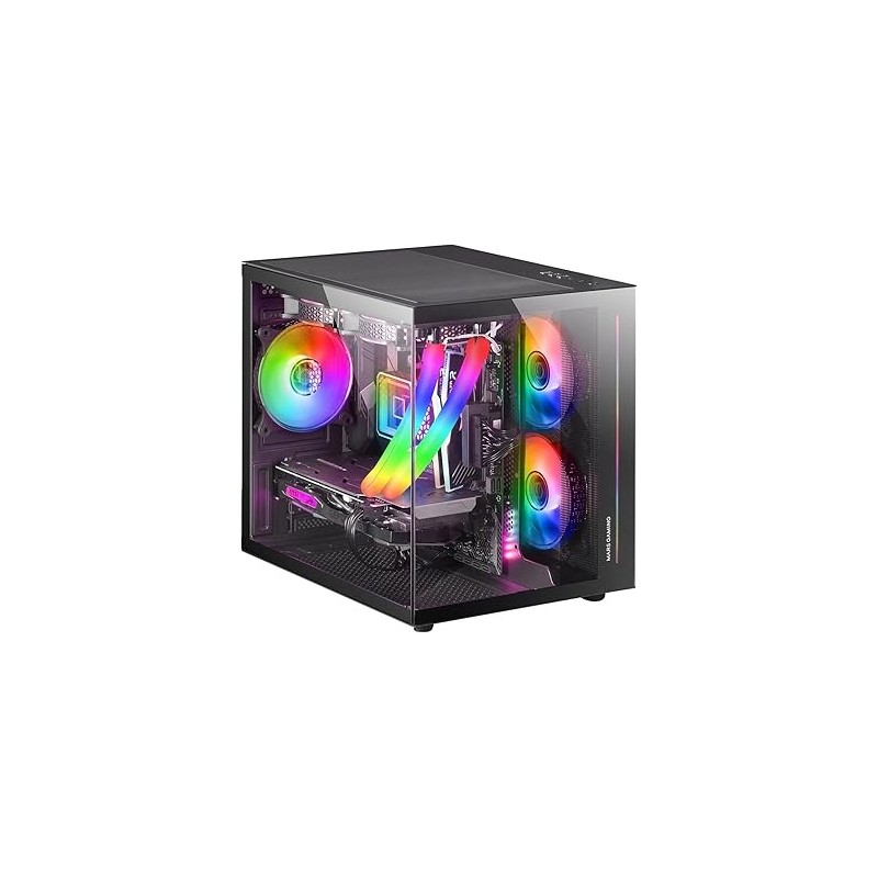 Boitier Mini Tour Micro ATX Mars Gaming MC-Me RGB avec panneau vitré (Noir)