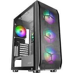 Boitier Moyen Tour E-ATX Mars Gaming MC-KX RGB avec panneau vitré (Noir)