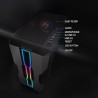 Boitier Moyen Tour E-ATX TooQ NightCity TQGCC103 RGB avec panneau vitré (Argent/Noir)