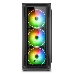 Boitier Moyen Tour ATX Sharkoon TK4 RGB avec panneaux vitrés (Noir)