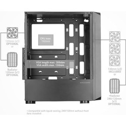 Boitier Moyen Tour ATX Mars Gaming MC-Tor RGB avec panneau vitré (Blanc)