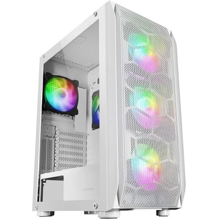 Boitier Moyen Tour E-ATX Mars Gaming MC-KX RGB avec panneau vitré (Blanc)