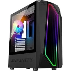 Boitier Moyen Tour ATX Spirit of Gamer Infinity RGB avec panneaux vitrés (Noir)