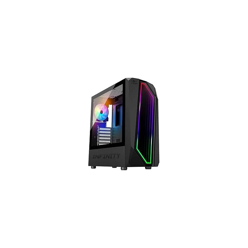 Boitier Moyen Tour ATX Spirit of Gamer Infinity RGB avec panneaux vitrés (Noir)