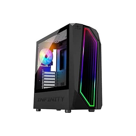 Boitier Moyen Tour ATX Spirit of Gamer Infinity RGB avec panneaux vitrés (Noir)