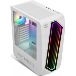 Boitier Moyen Tour ATX Spirit of Gamer Infinity RGB avec panneaux vitrés (Blanc)