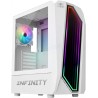 Boitier Moyen Tour ATX Spirit of Gamer Infinity RGB avec panneaux vitrés (Blanc)