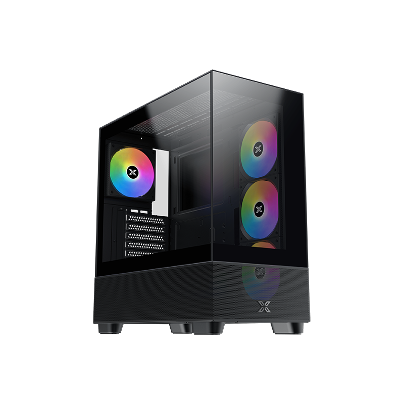 Boitier Moyen Tour E-ATX Xigmatek Endorphin Air V2 RGB avec panneaux vitrés (Noir)