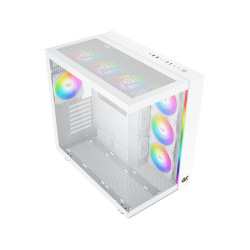 Boitier Moyen Tour E-ATX Xigmatek Aqua Ultra Air RGB avec panneaux vitrés (Blanc)